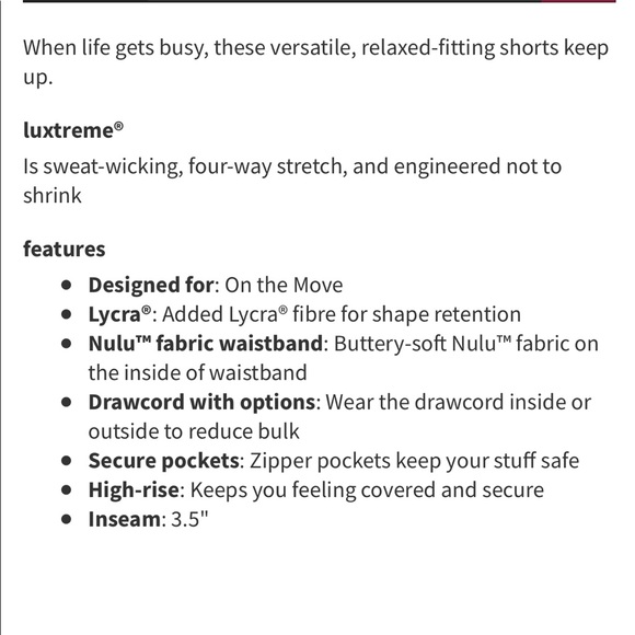 Lululemon Stretch High Rise Short 3.5” - Picture 7 of 12